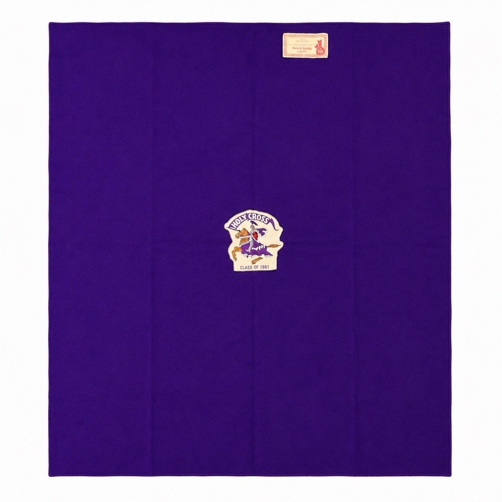 Vintage Pearce Woolen Mills Holy Cross Class of 1961 Wool Woolrich Award Blanket
